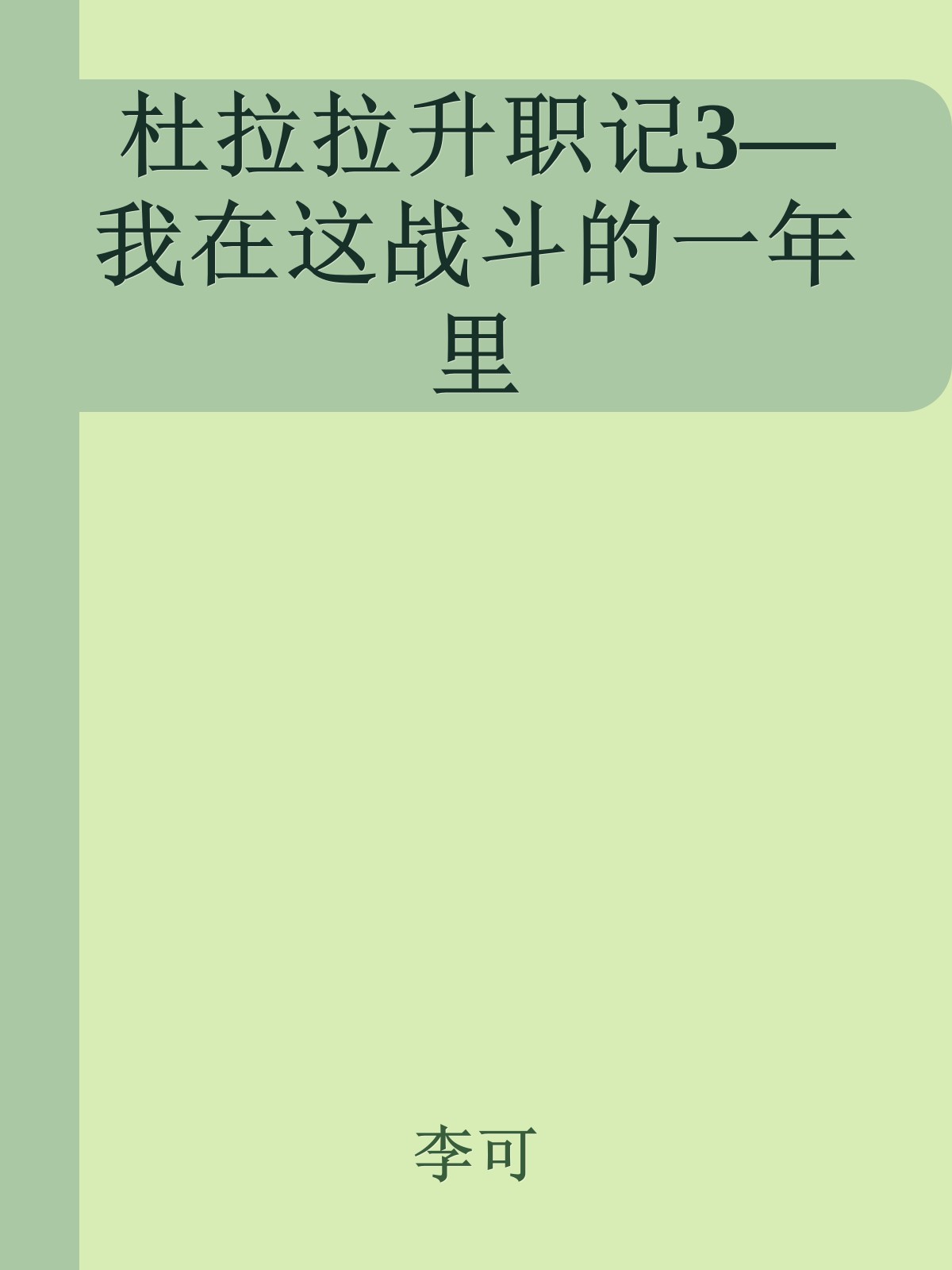 杜拉拉升职记3—我在这战斗的一年里