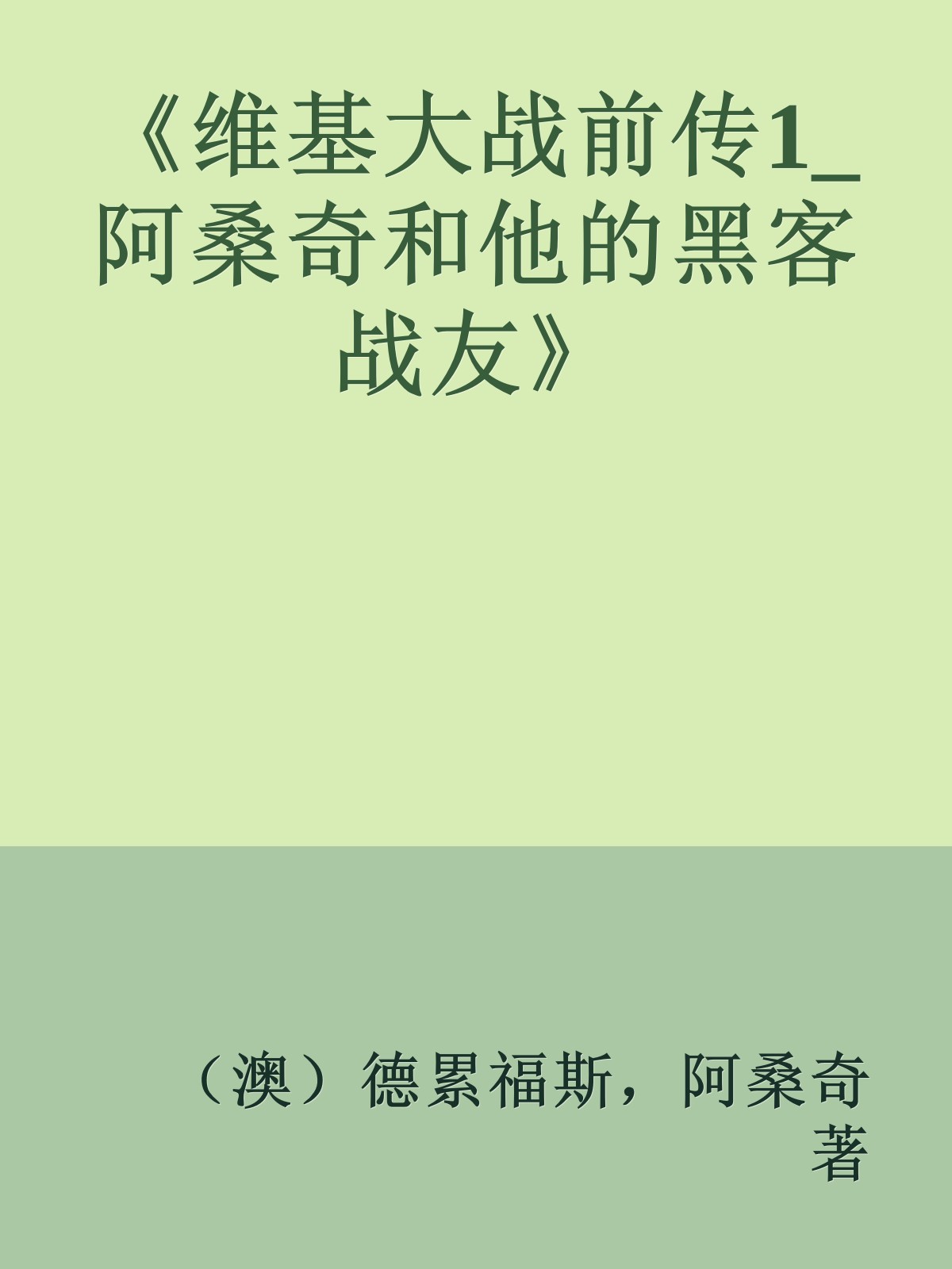 《维基大战前传1_阿桑奇和他的黑客战友》