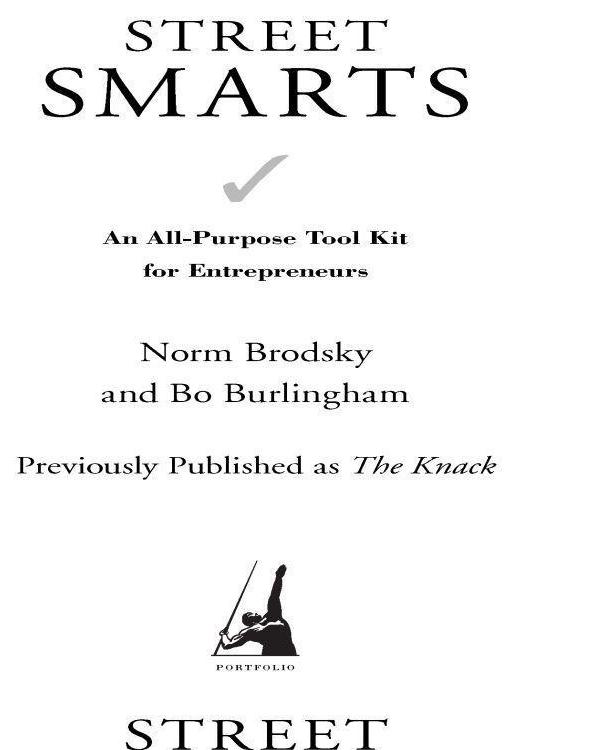 Street Smarts: An All-Purpose Tool Kit for Entrepreneurs