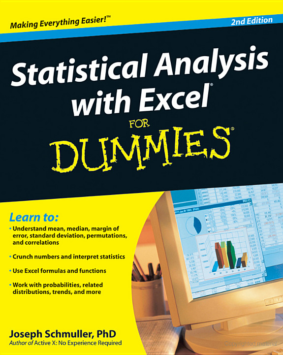 Statistical Analysis With Excel for Dummies