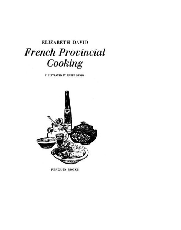 French Provincial Cooking