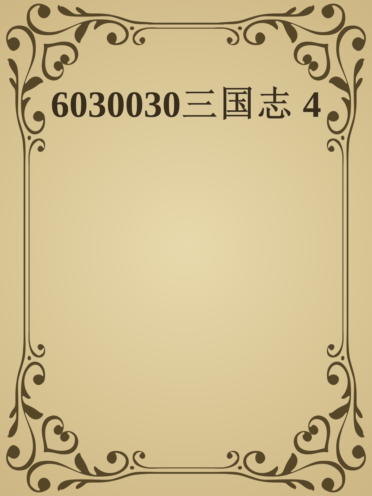 6030030三国志 4