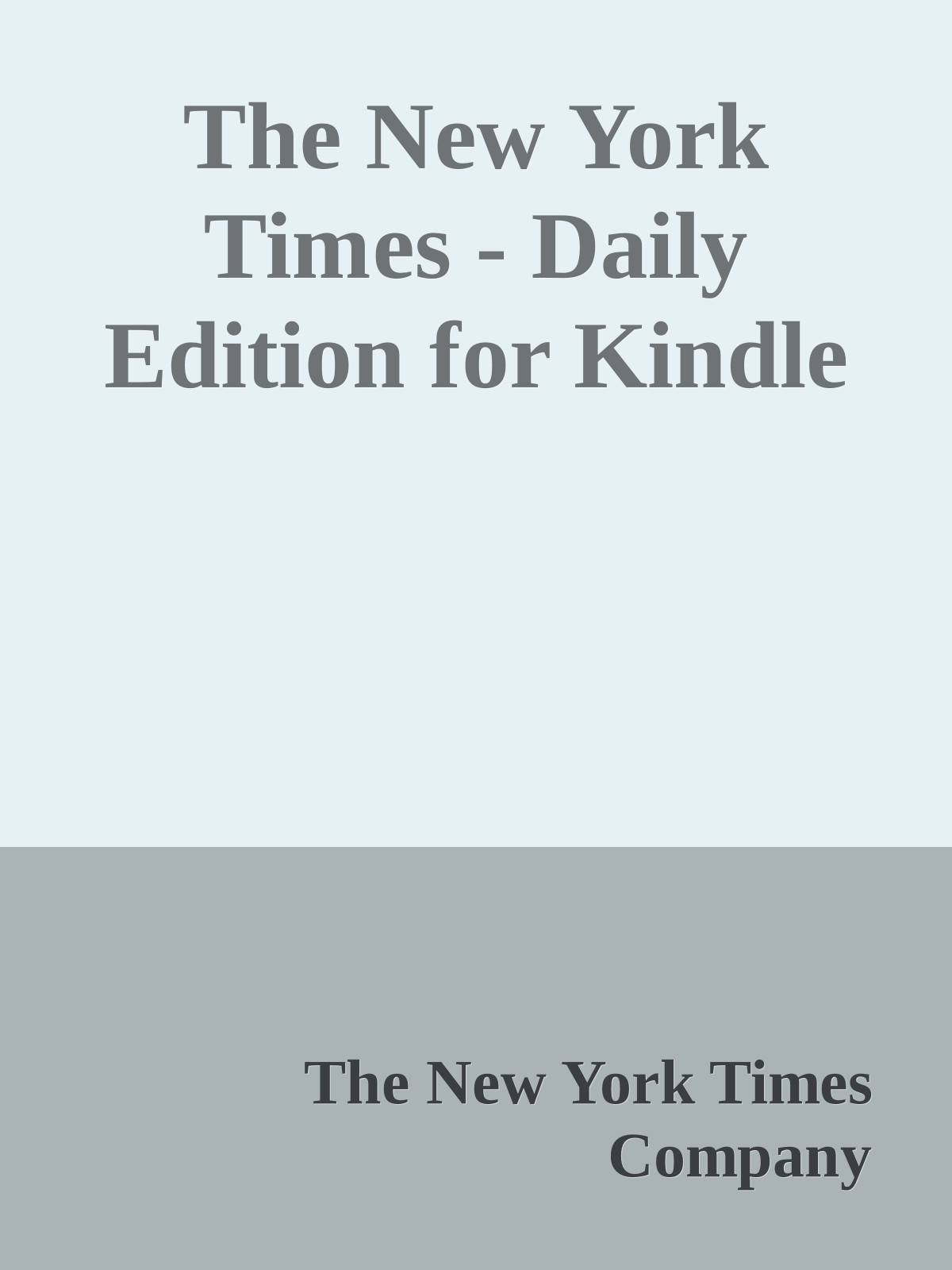 The New York Times - Daily Edition for Kindle