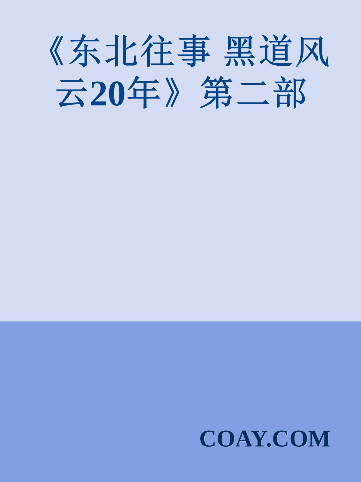 《东北往事 黑道风云20年》第二部