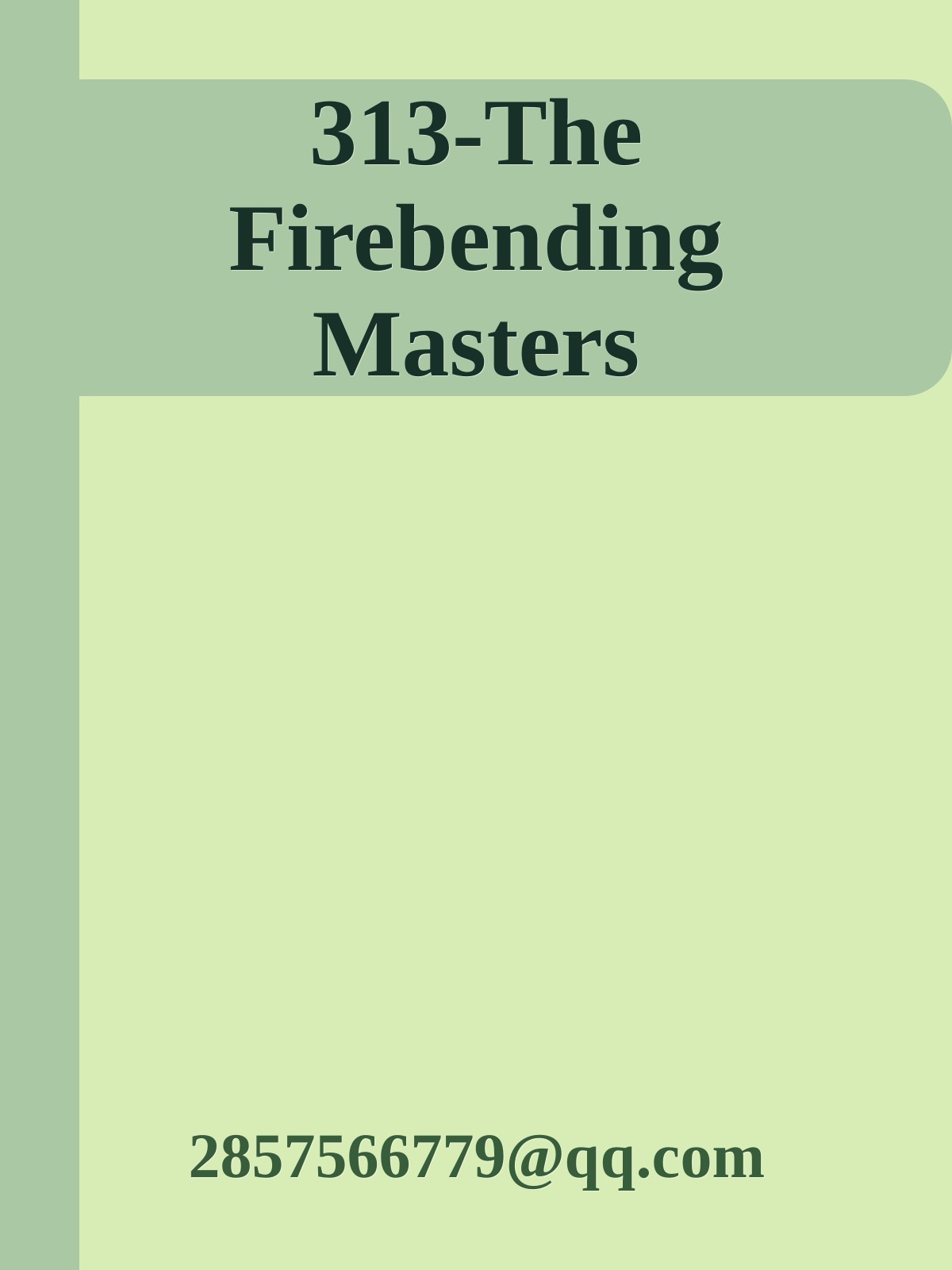 313-The Firebending Masters